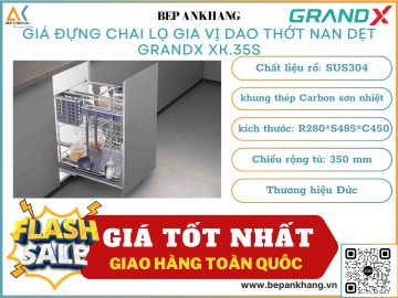 Giá đựng chai lọ gia vị dao thớt nan dẹt GRANDX XK.35S - 350mm